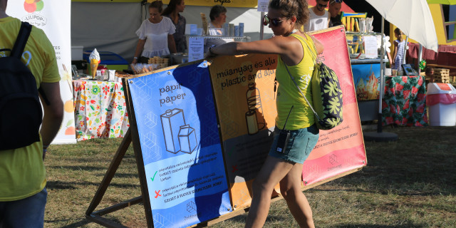 szelektív hulladékgyűjtés rendezvényen